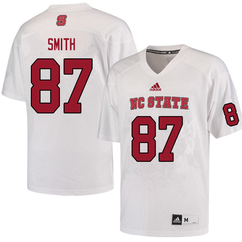 Men #87 Anthony Smith NC State Wolfpack College Football Jerseys Sale-White - Click Image to Close
